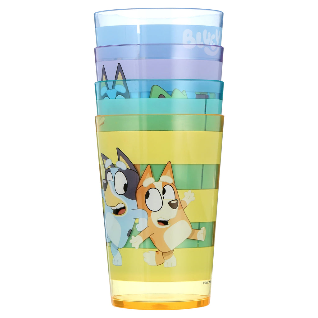 Zak Designs Gabbys Dollhouse Kids 4-Piece 14.5 oz Tumbler Set Durable Plastic Cups Fun Drinkware Nesting 4 pcs Set, Gabby and Friends