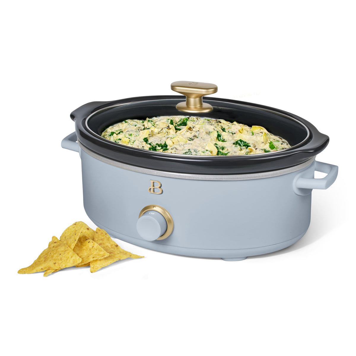 Beautiful 2.5 Qt Dip and Serve Manual Slow Cooker, Chocolate by Drew Barrymore