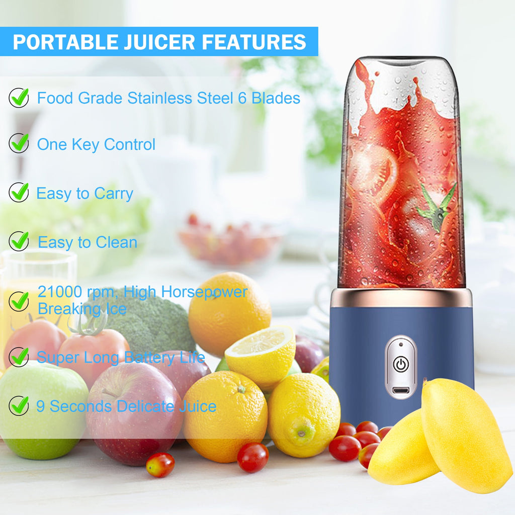 VIIWII Personal Blender for Smoothies Juice Portable Rechargeable Mini Bullet Blenders Cup