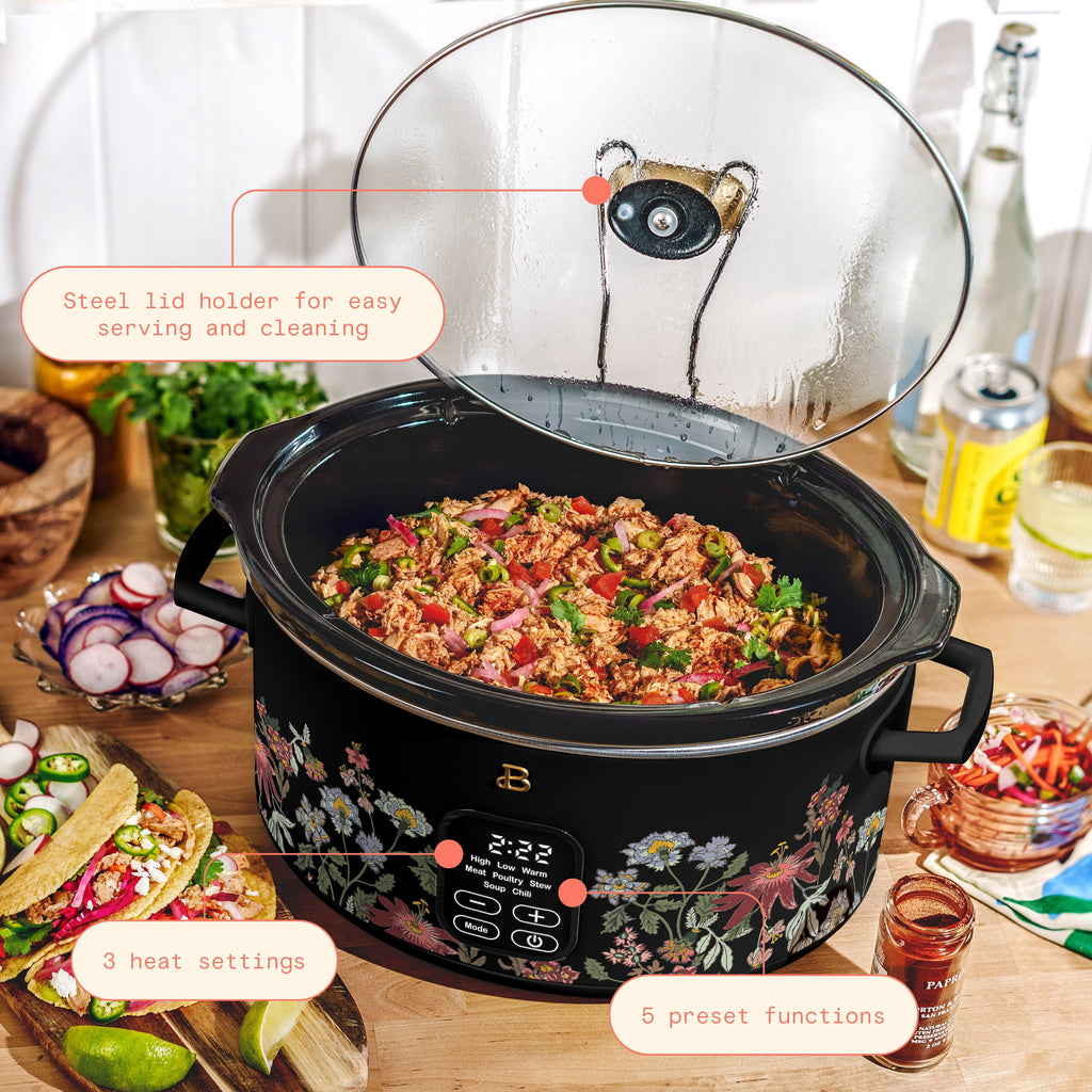 Beautiful 6 Qt Programmable Slow Cooker, Thyme Green by Drew Barrymore