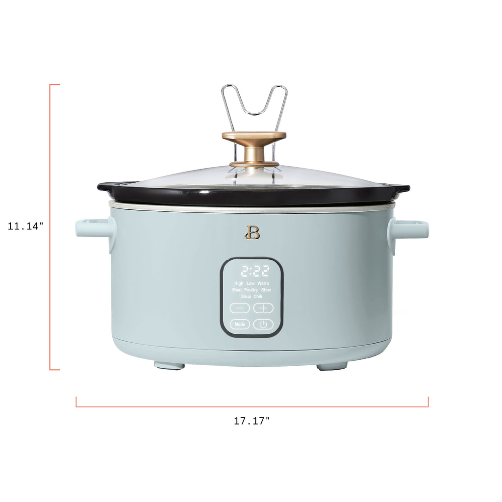 Beautiful 6 Qt Programmable Slow Cooker, Thyme Green by Drew Barrymore