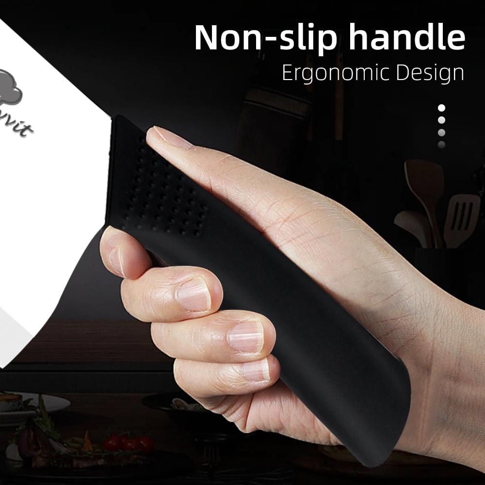Ceramic Knife 7" Rustproof Vegetable Cleaver Knife Nakiri Lightweight Kitchen Paring Knife with Cover Chopping Knife Slicing Cutter