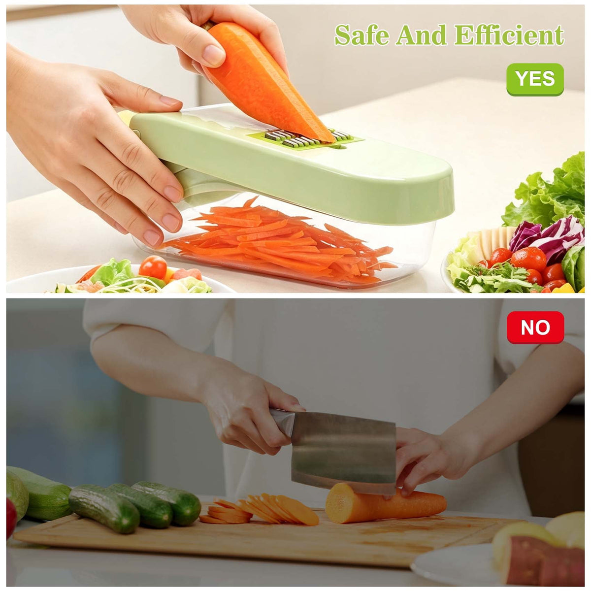 NANAOUS 17-in-1 Multifunctional Vegetable Chopper with Stainless Steel Blades- Manual Kitchen Slicer for Onion, Potato, Fruit
