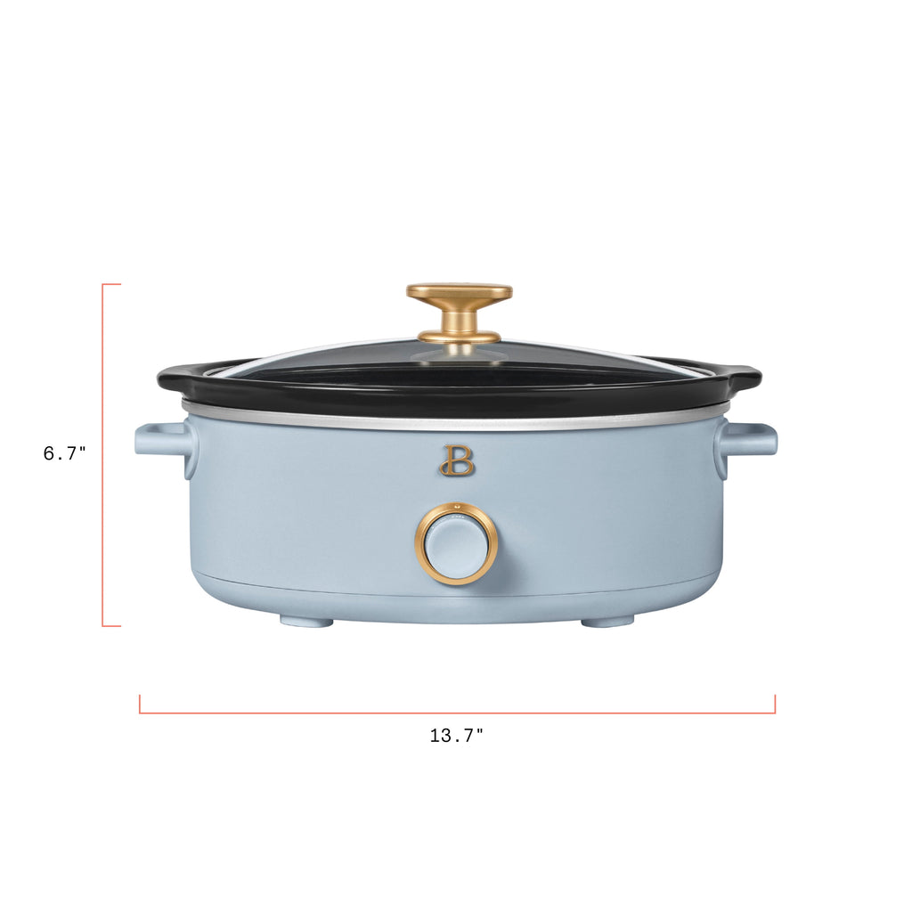 Beautiful 2.5 Qt Dip and Serve Manual Slow Cooker, Chocolate by Drew Barrymore