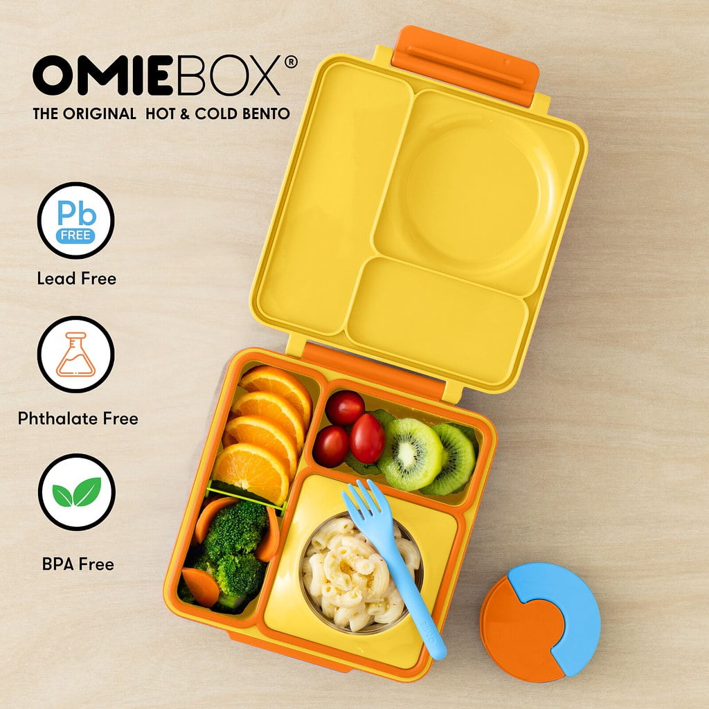 OmieBox Bento Box for Kids - Insulated Bento Lunch Box with Leak Proof Thermos Food Jar - Blue Sky by OmieLife