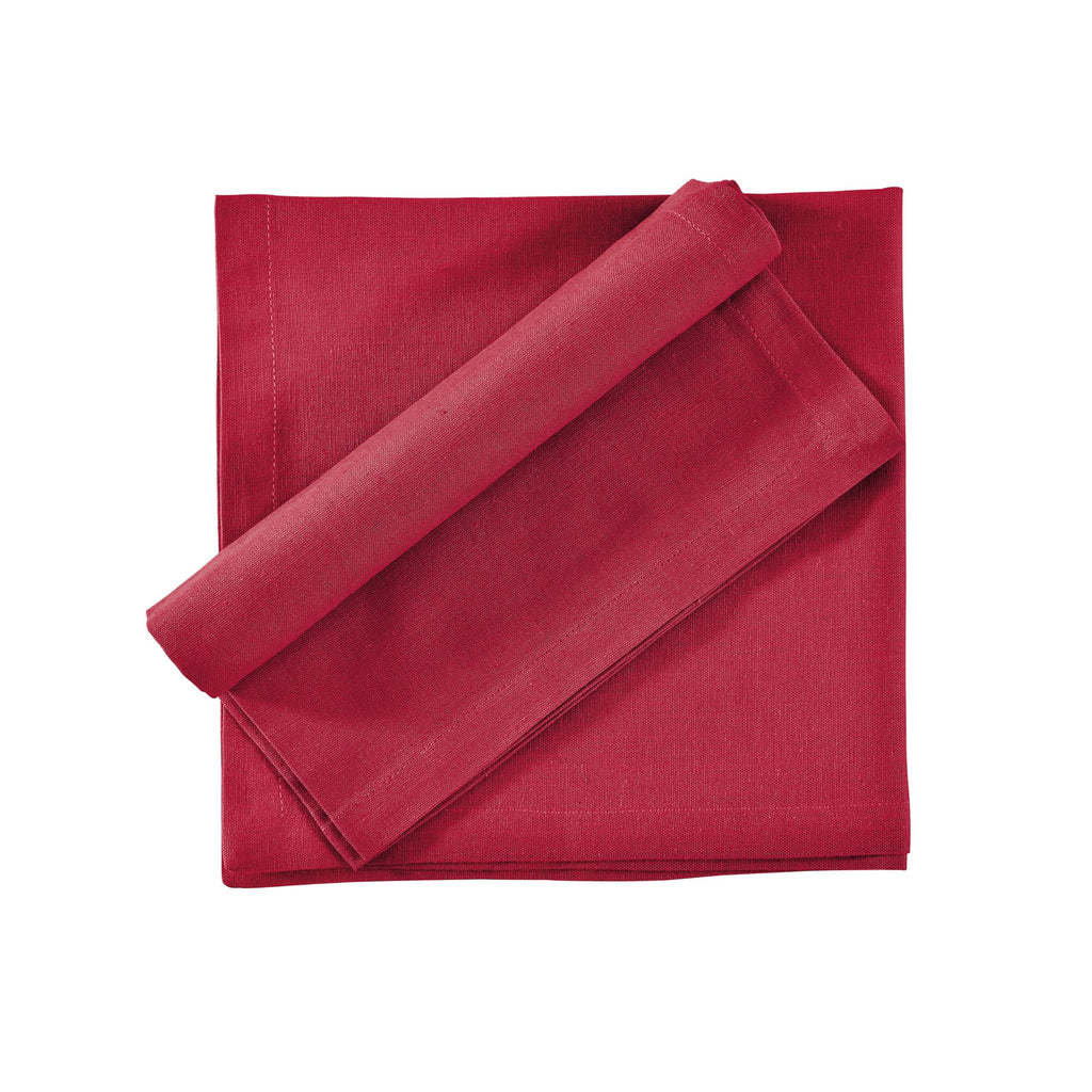 Fingercraft Cloth Napkin, Solid Color Cotton Linen Blend Table Napkins, Soft and Absorbent Fabric, Set of 12, Blush Pink