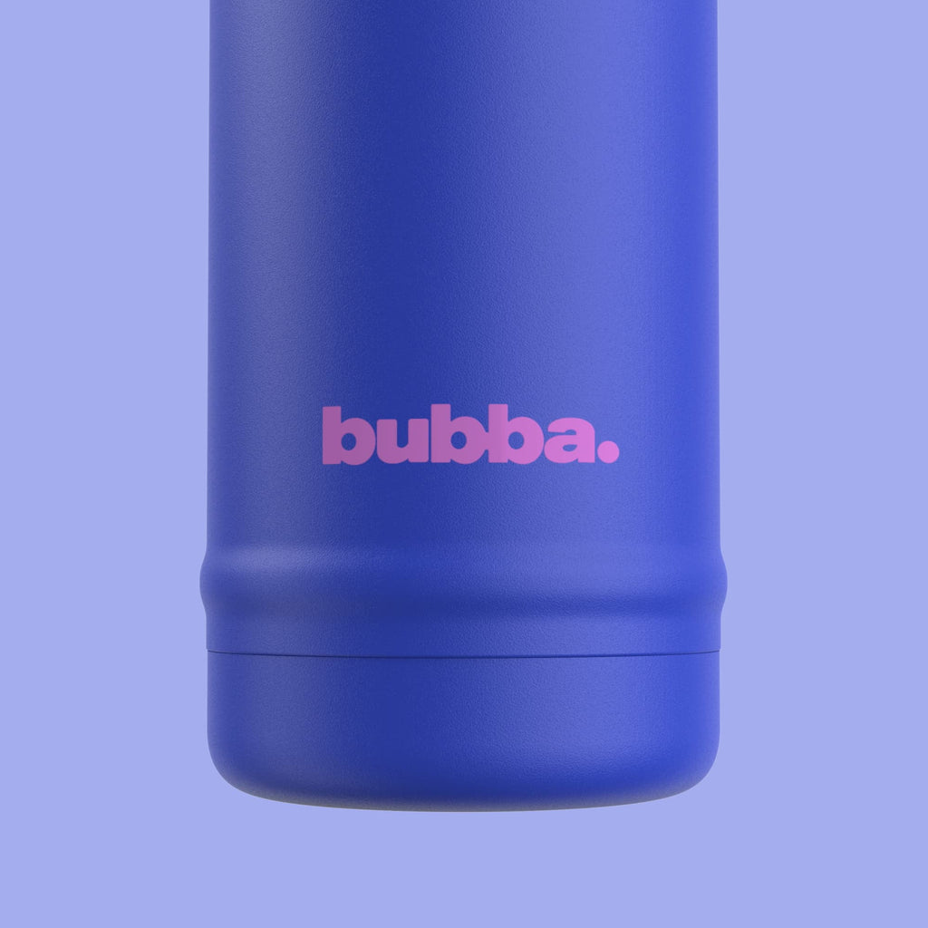 Bubba 24oz DualSip Insulated Stainless Steel Water Bottle with Straw & Sip Lid, Ocean Energy Blue/Purple