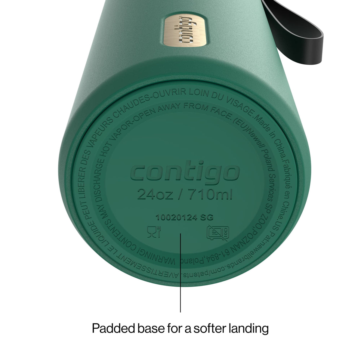Contigo 24oz DualSip Insulated Stainless Steel Water Bottle with Built-In Straw and Drink Opening, Abyss Blue/Silver