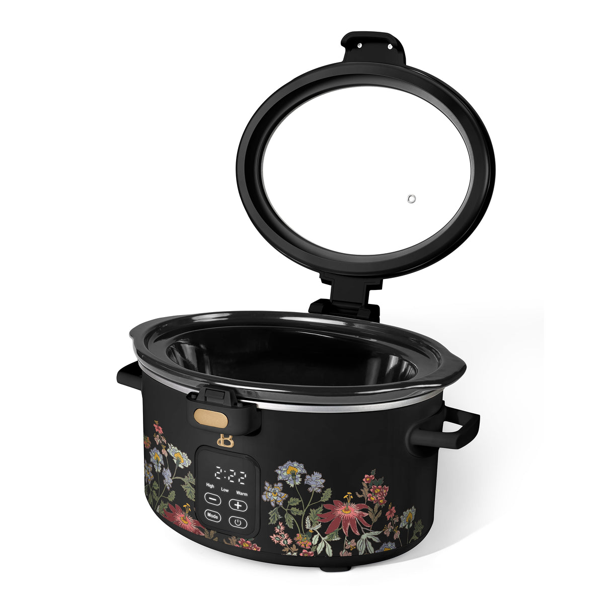 Beautiful 4 Qt Digital Slow Cooker with Hinged Locking Lid, Thyme Green by Drew Barrymore