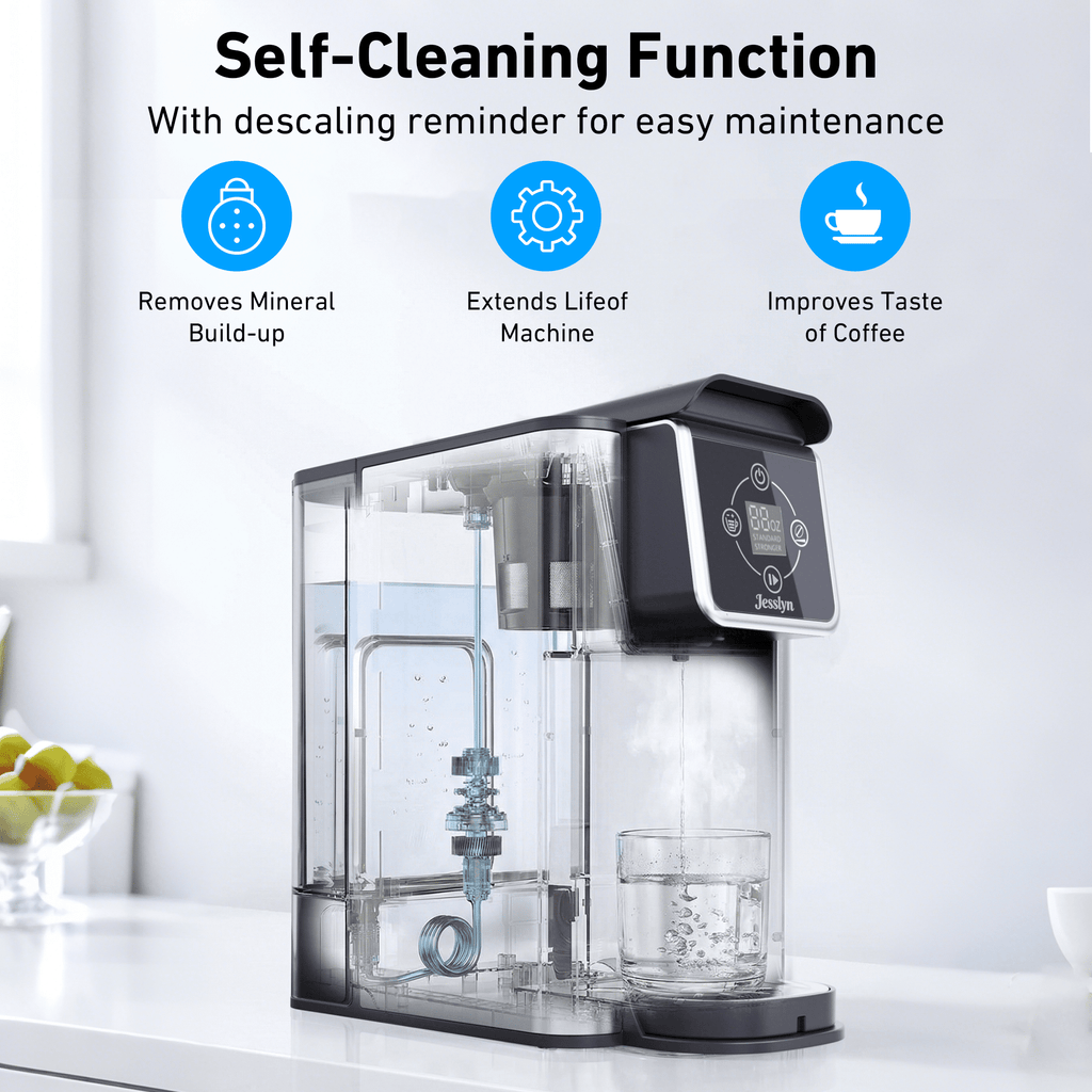 Jesslyn 3 in 1 Single Serve Coffee Maker: K Cup Coffee Machine Compatible with Grounds, Instant Coffee Pot, Tea Maker Brewer - Removable 50 oz Water Reservoir, 120V 1150W, Black