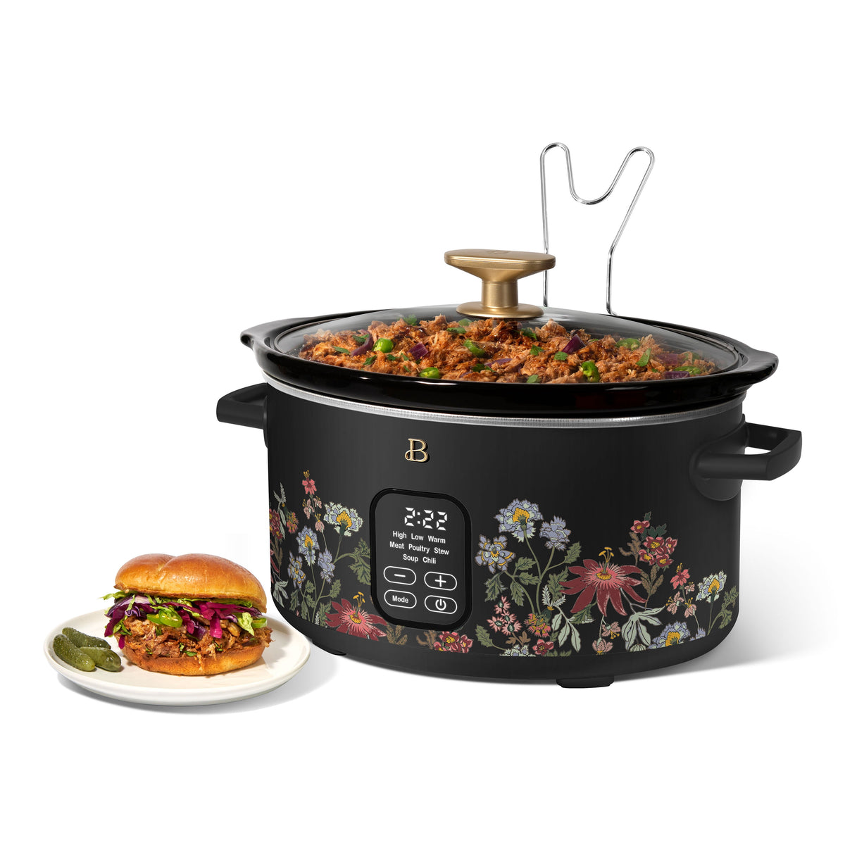 Beautiful 6 Qt Programmable Slow Cooker, Thyme Green by Drew Barrymore