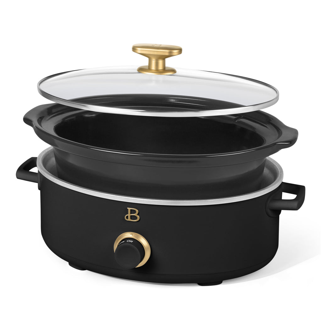 Beautiful 2.5 Qt Dip and Serve Manual Slow Cooker, Chocolate by Drew Barrymore