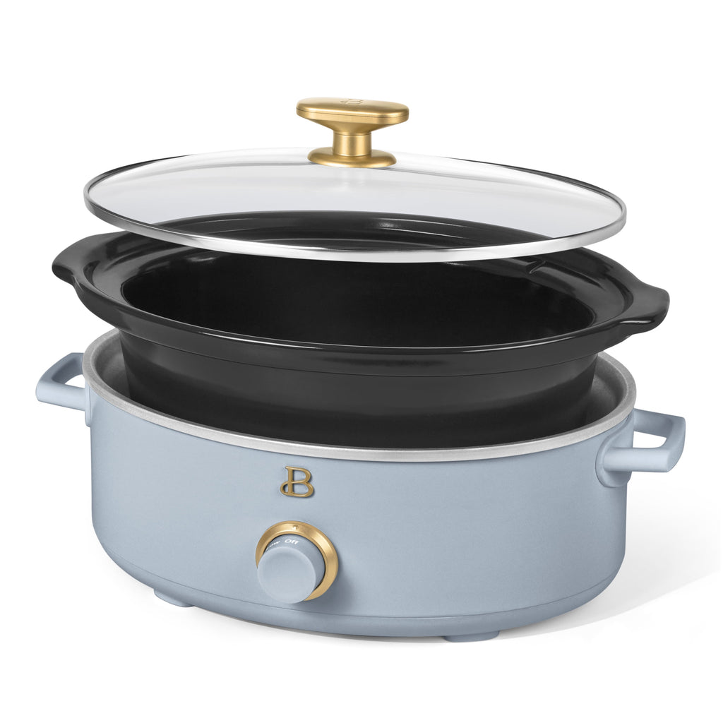 Beautiful 2.5 Qt Dip and Serve Manual Slow Cooker, Chocolate by Drew Barrymore