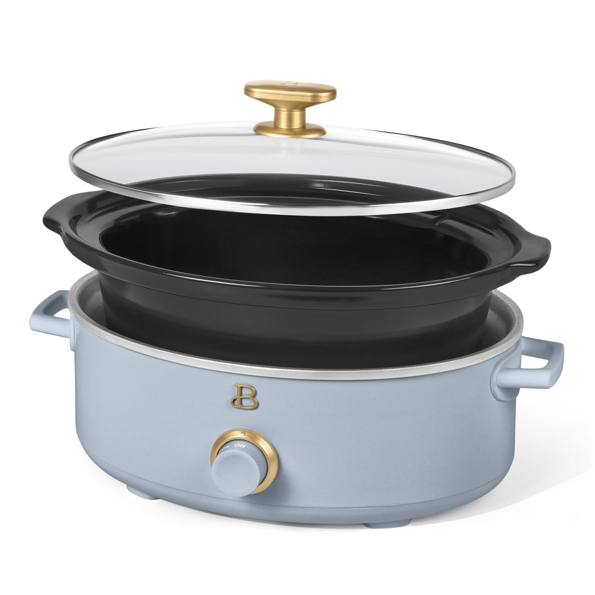 Beautiful 2.5 Qt Dip and Serve Manual Slow Cooker, Chocolate by Drew Barrymore