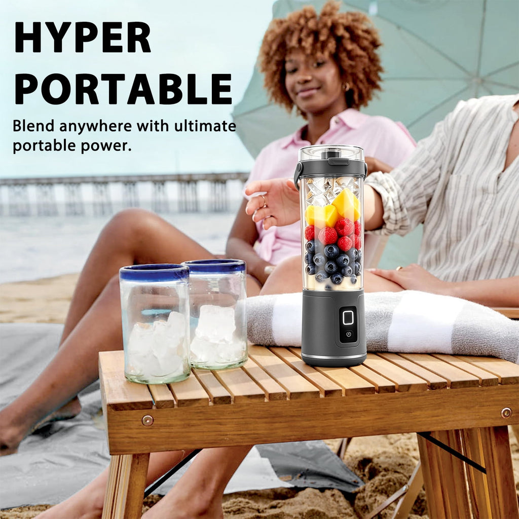 NUBILY Blast Portable Blender, Cordless, 20oz. Vessel, Personal Blender-for Shakes & Smoothies, BPA Free, Leakproof-Lid & Sip Spout, USB-C Rechargeable, Dishwasher Safe Parts, Grey