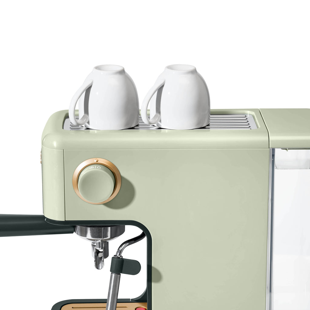 Beautiful by Drew Barrymore Slim Espresso Machine, 20-Bar Pressure, Black Sesame