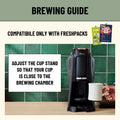 Flavia Aroma Brewer - Coffee Machine, Makes Coffee, Lattes, Tea, and other Hot or Iced Beverages with Single-Serve Freshpacks, Multiple Brew Sizes, Grey