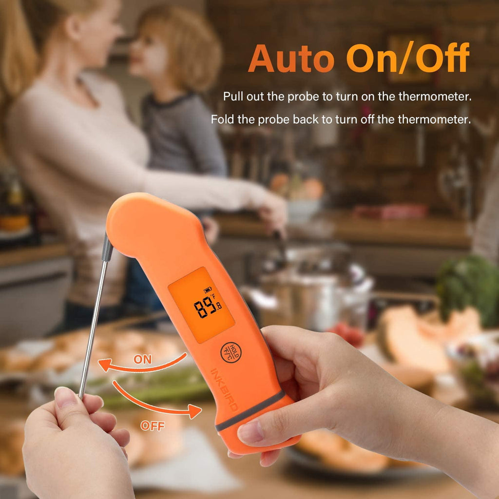 Inkbird Meat Thermometer IHT-1S, Instant Read Meat Thermometer Waterproof Digital Cooking Thermometer