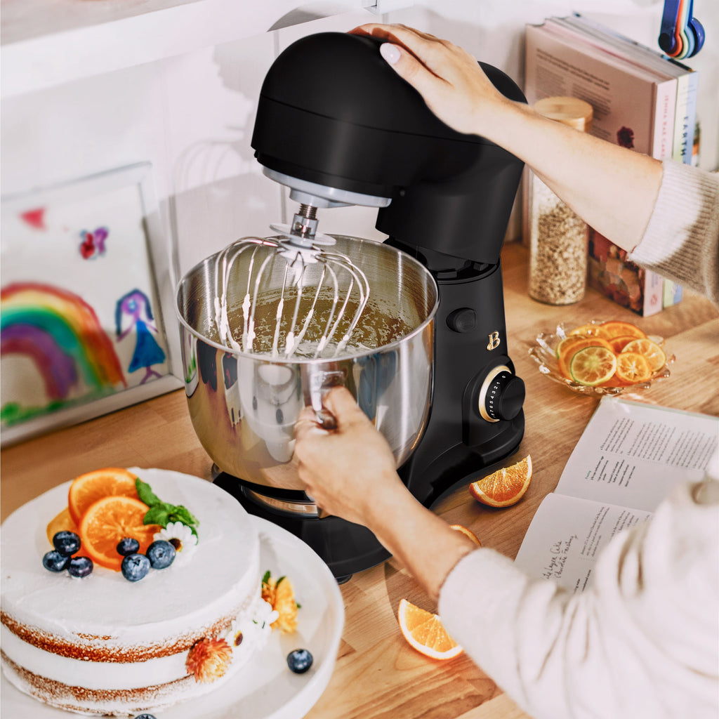 Beautiful 5.3 Qt Stand Mixer, Lightweight & Powerful with Tilt-Head, Chocolate by Drew Barrymore