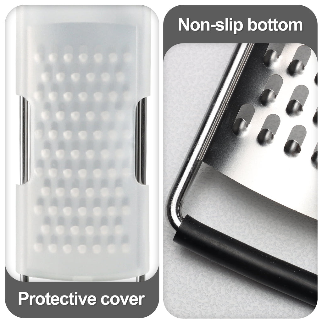 Dream Snail Lemon Zester Cheese Grater 3-Pcs Set Stainless Steel Kitchen Graters for Cheese, Vegetable, Dishwasher Safe, 11.4 inches &11.8 inches