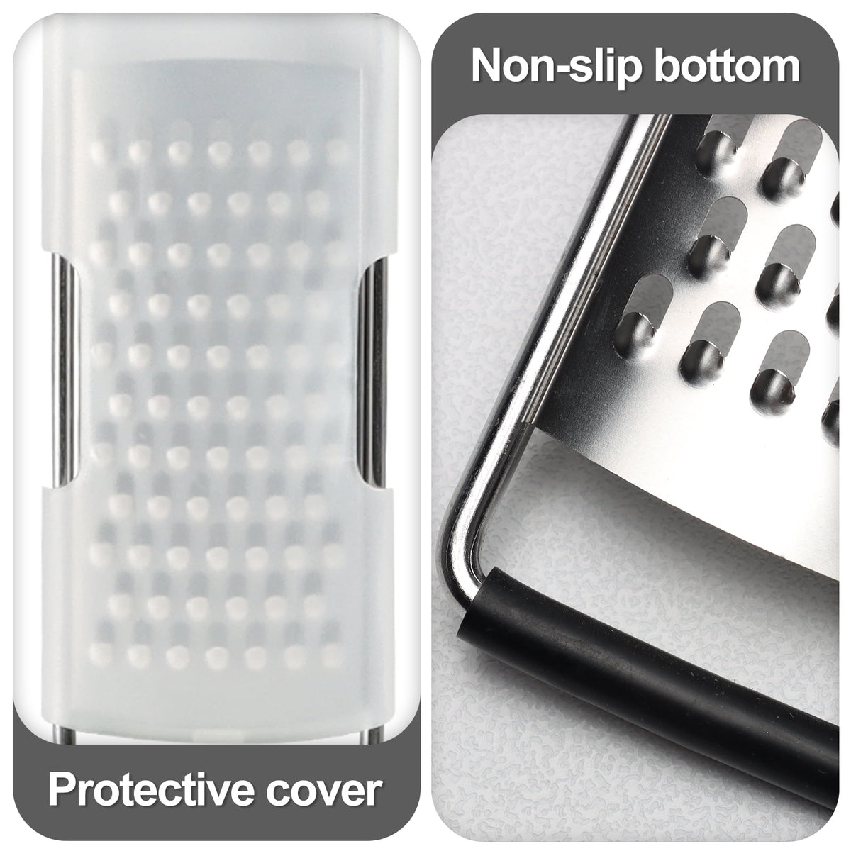 Dream Snail Lemon Zester Cheese Grater 3-Pcs Set Stainless Steel Kitchen Graters for Cheese, Vegetable, Dishwasher Safe, 11.4 inches &11.8 inches