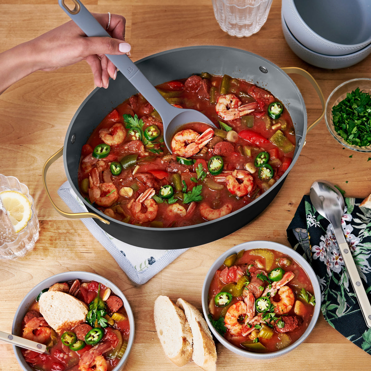 Beautiful 10 in 1, 6 Qt Electric Multi-Cooker, Thyme Green by Drew Barrymore
