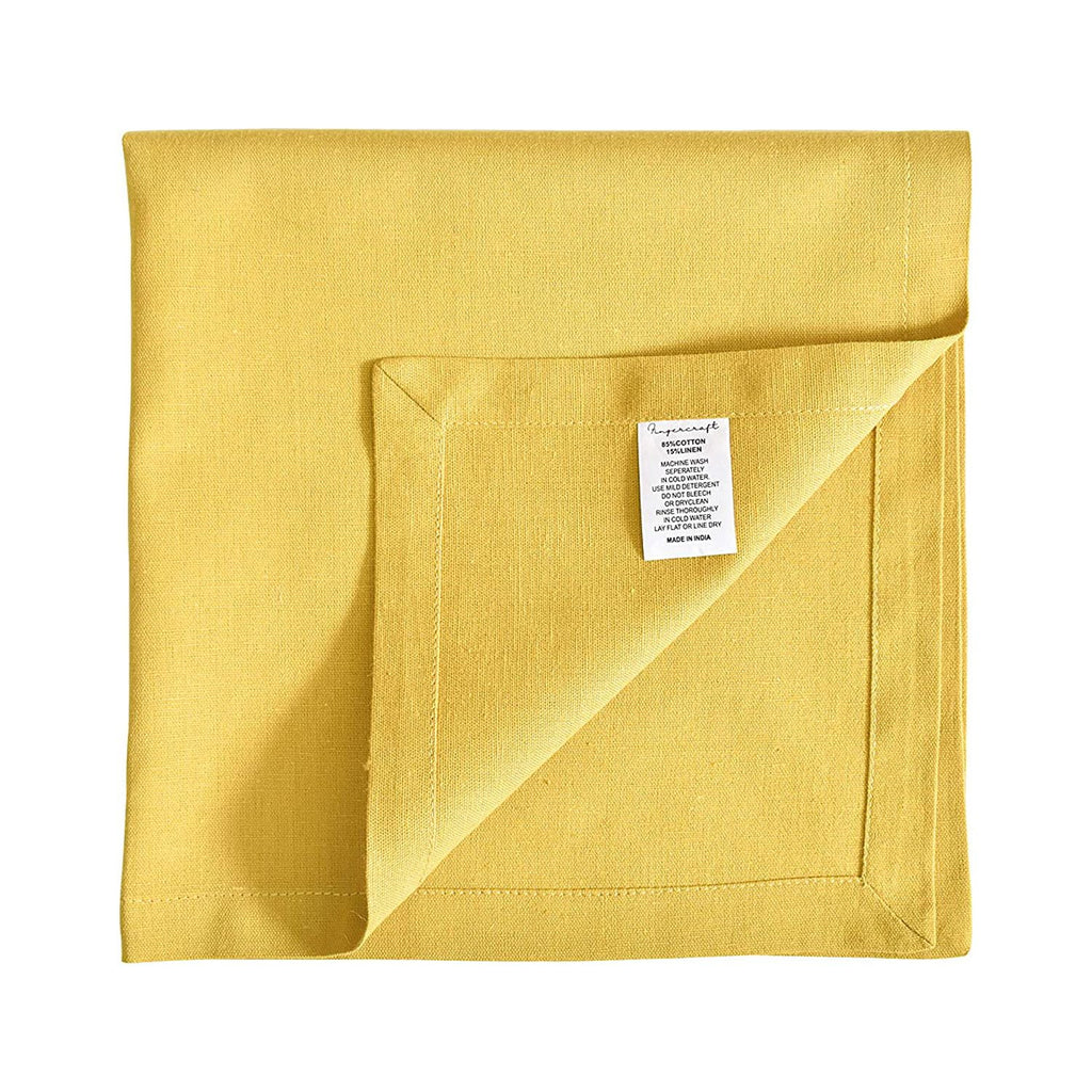 Fingercraft Cloth Napkin, Solid Color Cotton Linen Blend Table Napkins, Soft and Absorbent Fabric, Set of 12, Blush Pink