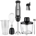 1100W Immersion Blender, 21-Speed Hand Blender with Turbo Mode, 5-in-1 Stick Blender for Smoothies, Baby Food, Soups, Purees, Black