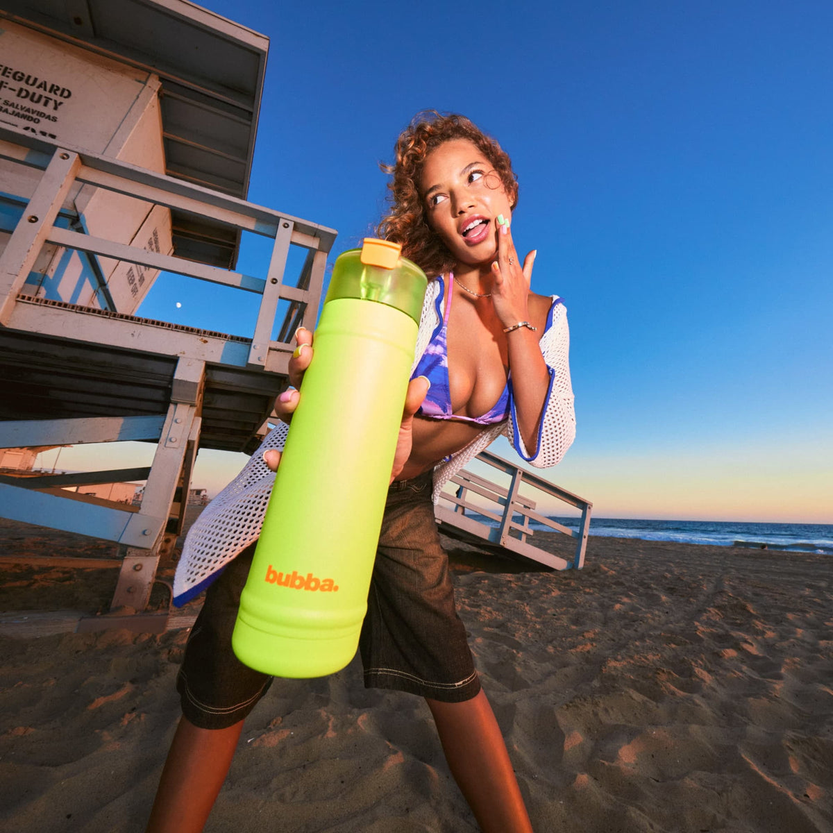 Bubba 18oz DualSip Insulated Stainless Steel Water Bottle with Straw & Sip Lid, Tropical Eclipse Mint/Green
