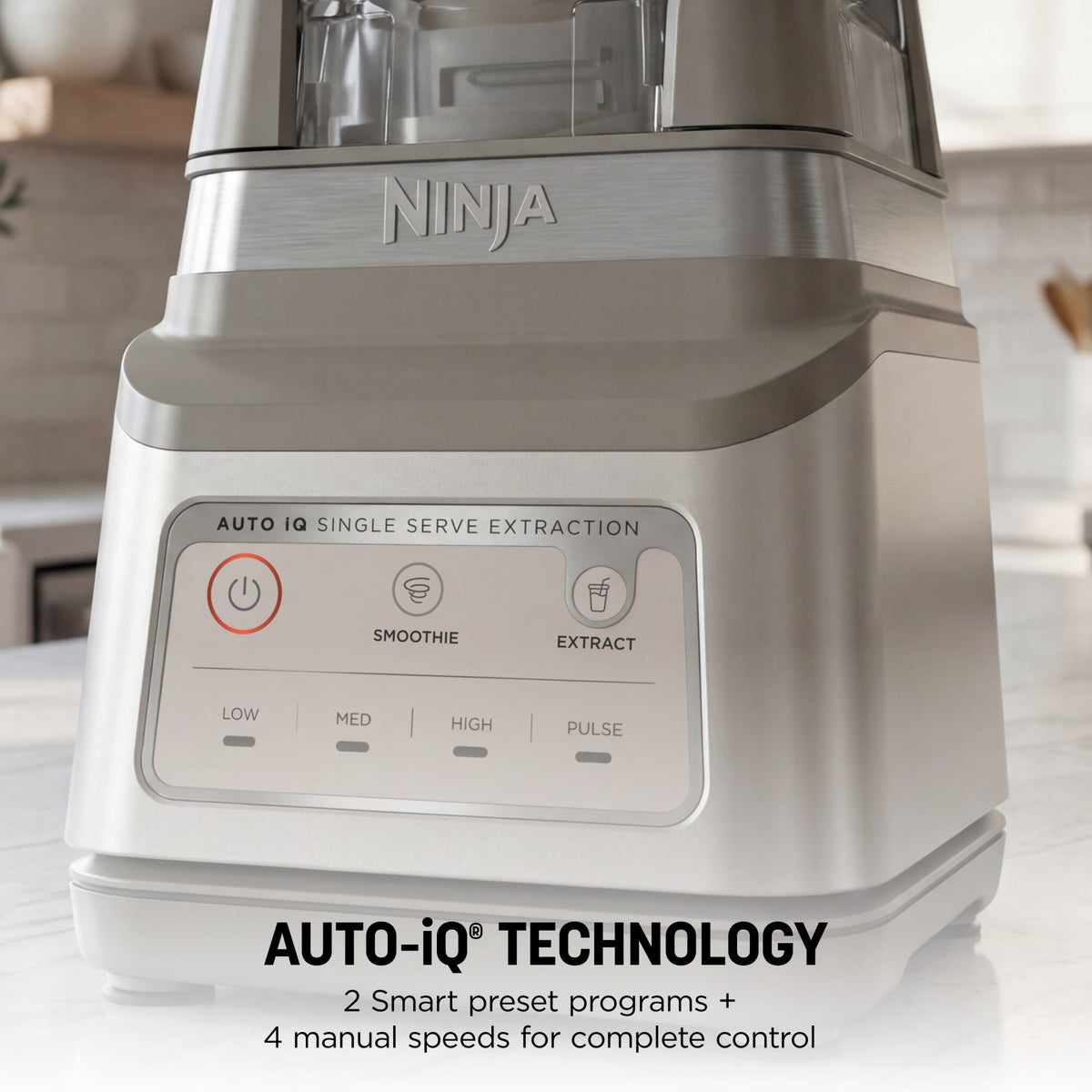 Ninja Professional Plus DUO 72-Oz Blender, Smoothies, Ice Crush, 2 Auto-iQ Preset Programs, 4 Speeds, 1400PW, BN750NV Navy