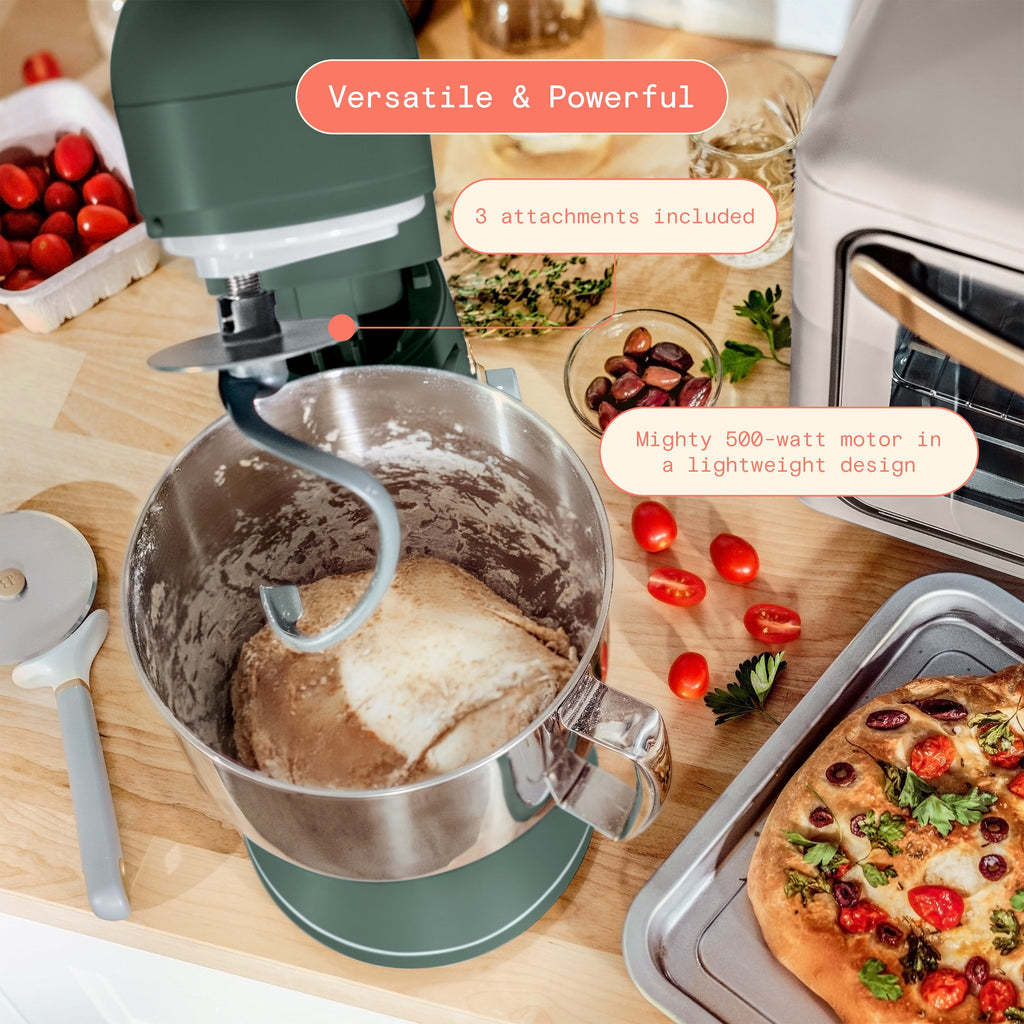 Beautiful 5.3 Qt Stand Mixer, Lightweight & Powerful with Tilt-Head, Chocolate by Drew Barrymore