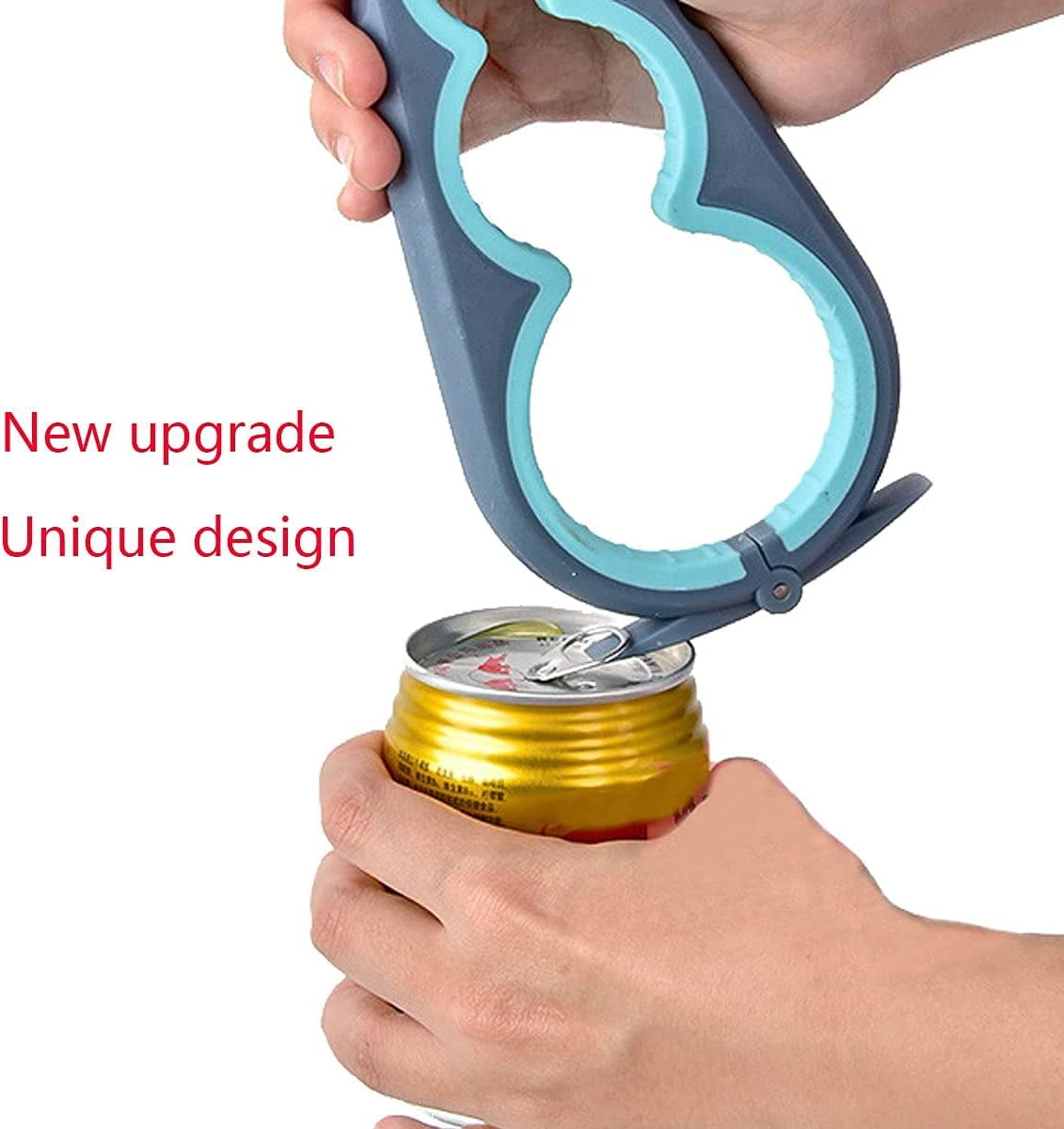 BAODELI Bottle Opener for Arthritic Hand Jar Opener for Old People Children Women Those with Weak Hands Multifunctional Kitchen Gadgets (Blue)