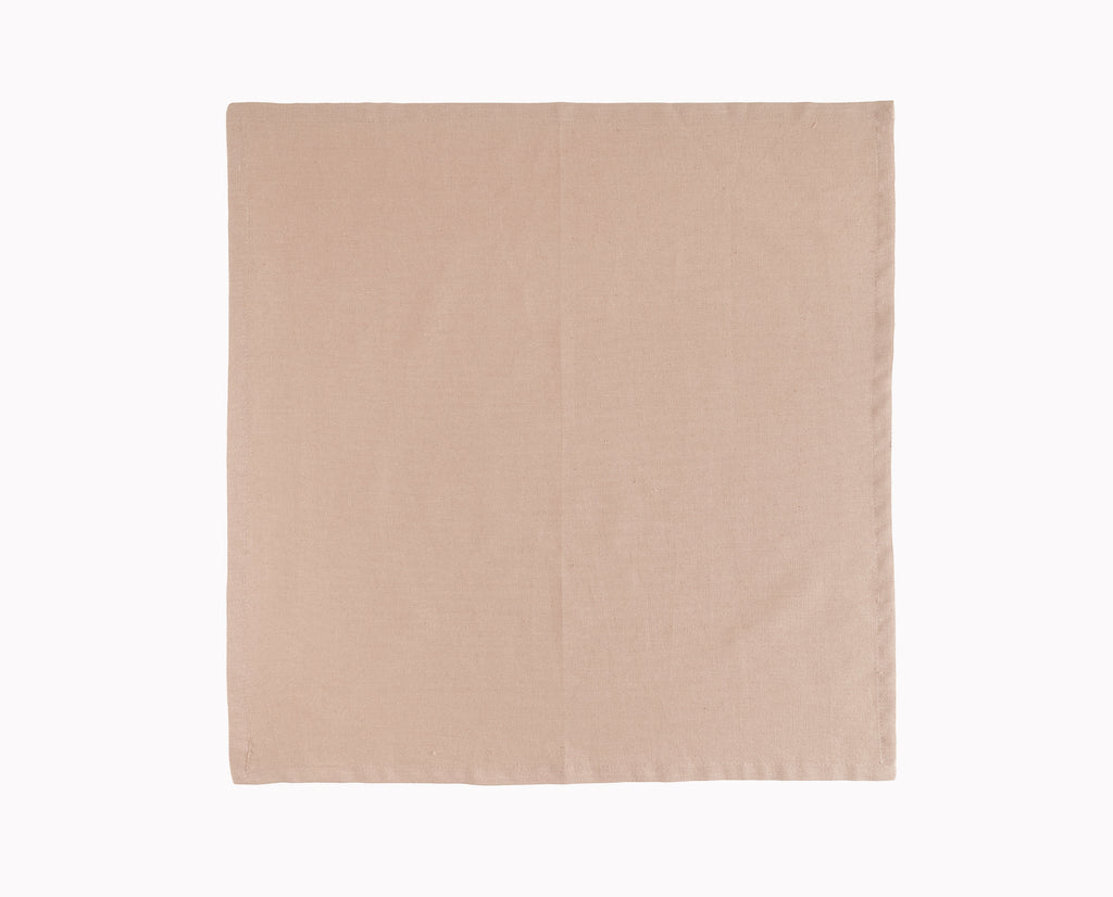 Fingercraft Cloth Napkin, Solid Color Cotton Linen Blend Table Napkins, Soft and Absorbent Fabric, Set of 12, Blush Pink