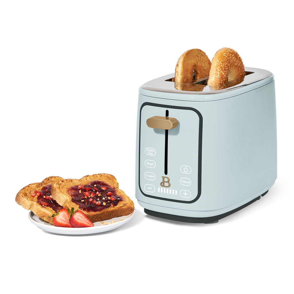 Beautiful 2 Slice Toaster with Touch-Activated Display, Thyme Green by Drew Barrymore