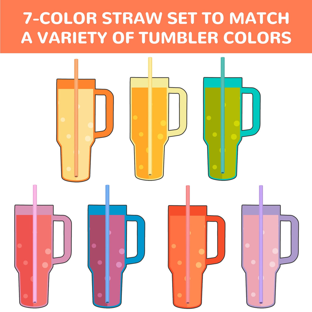 Tomorotec 12" Reusable Silicone Drinking Straws 15PCS with 2 Brushes, Compatible with Stanley Tumblers 40oz 30oz 20oz, Customizable for Various Drinkware, BPA-Free & Safe for Teeth (Morandi Colors)