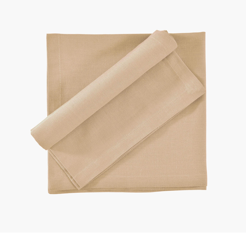 Fingercraft Cloth Napkin, Solid Color Cotton Linen Blend Table Napkins, Soft and Absorbent Fabric, Set of 12, Blush Pink