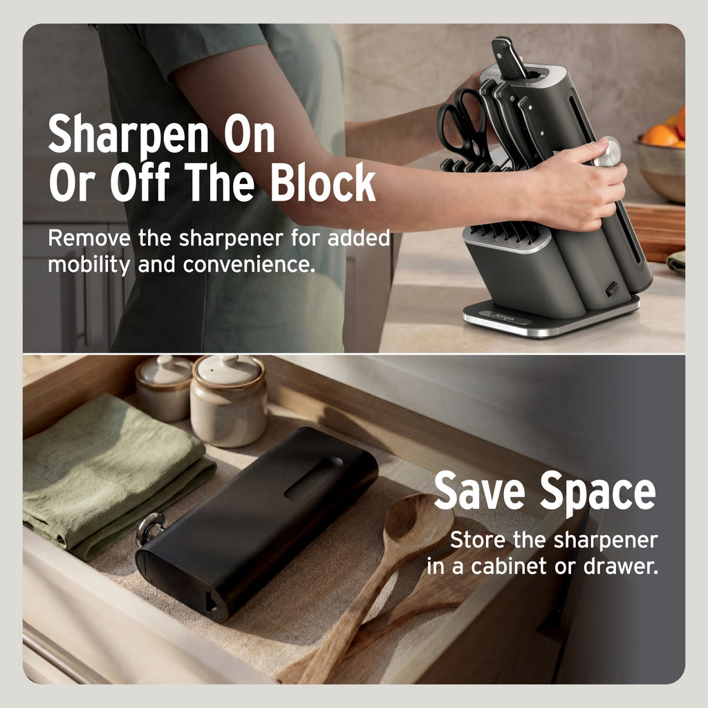 Ninja NeverDull Razor-Sharp 13-Piece Knife System with Removable Sharpener, Laser-Cut Blades, NK12013BK1, Black