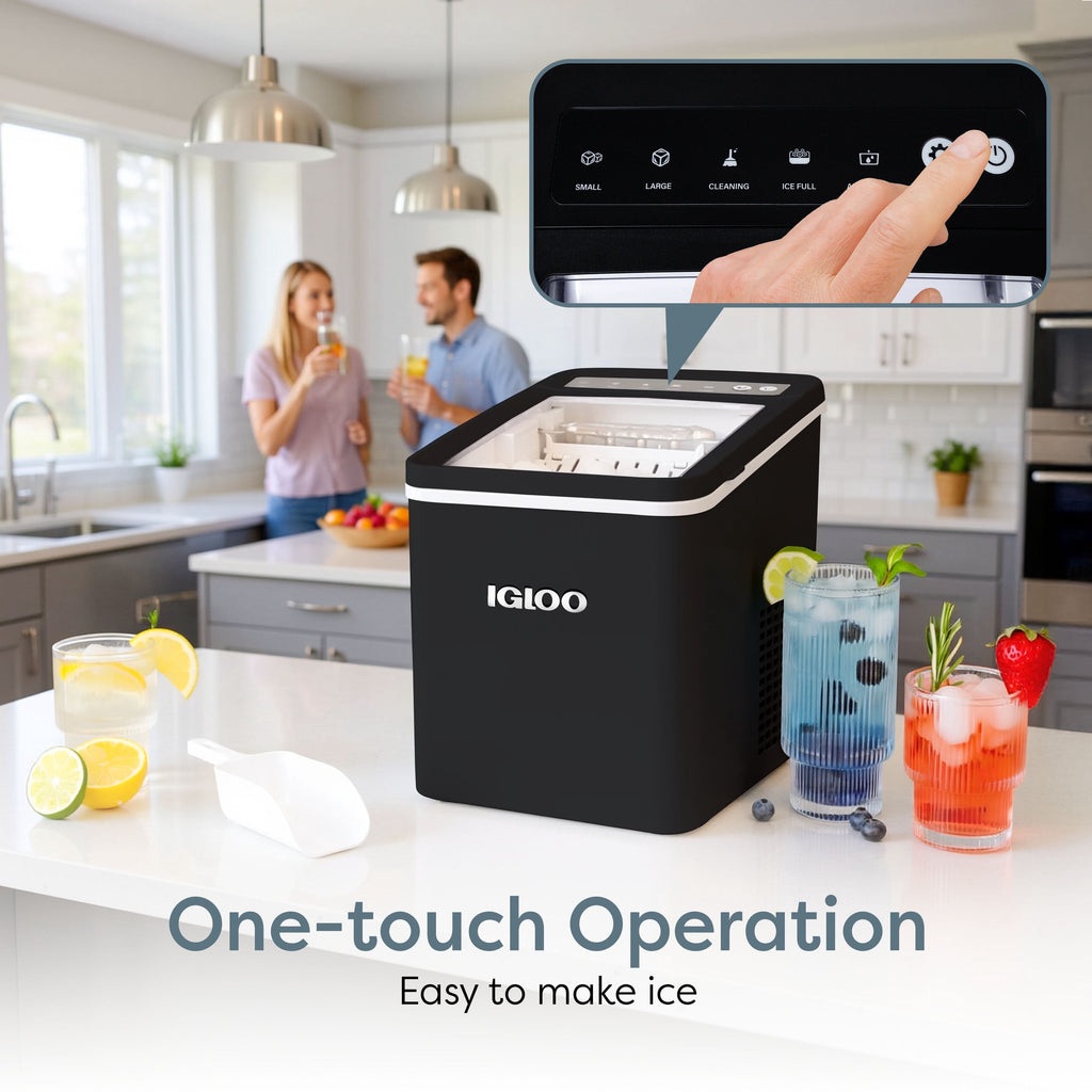 Igloo 26 lb. Automatic Portable Countertop Ice Maker Machine, White