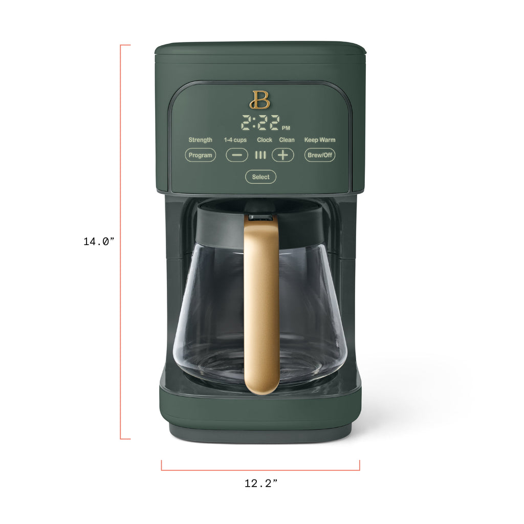 Beautiful 12 cup Programmable Coffee Maker, Thyme Green by Drew Barrymore