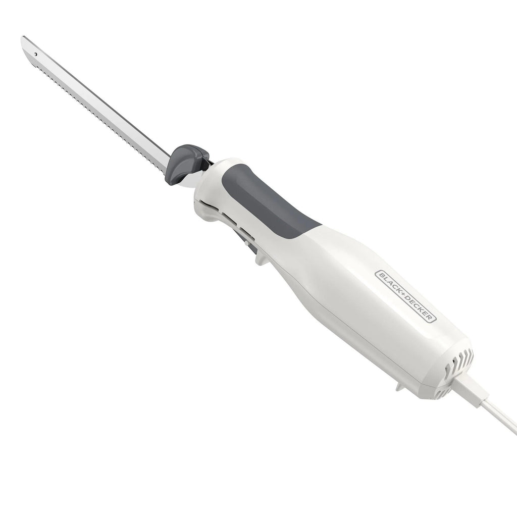 BLACK+DECKER 9-Inch Electric Carving Knife, Stainless Steel, White
