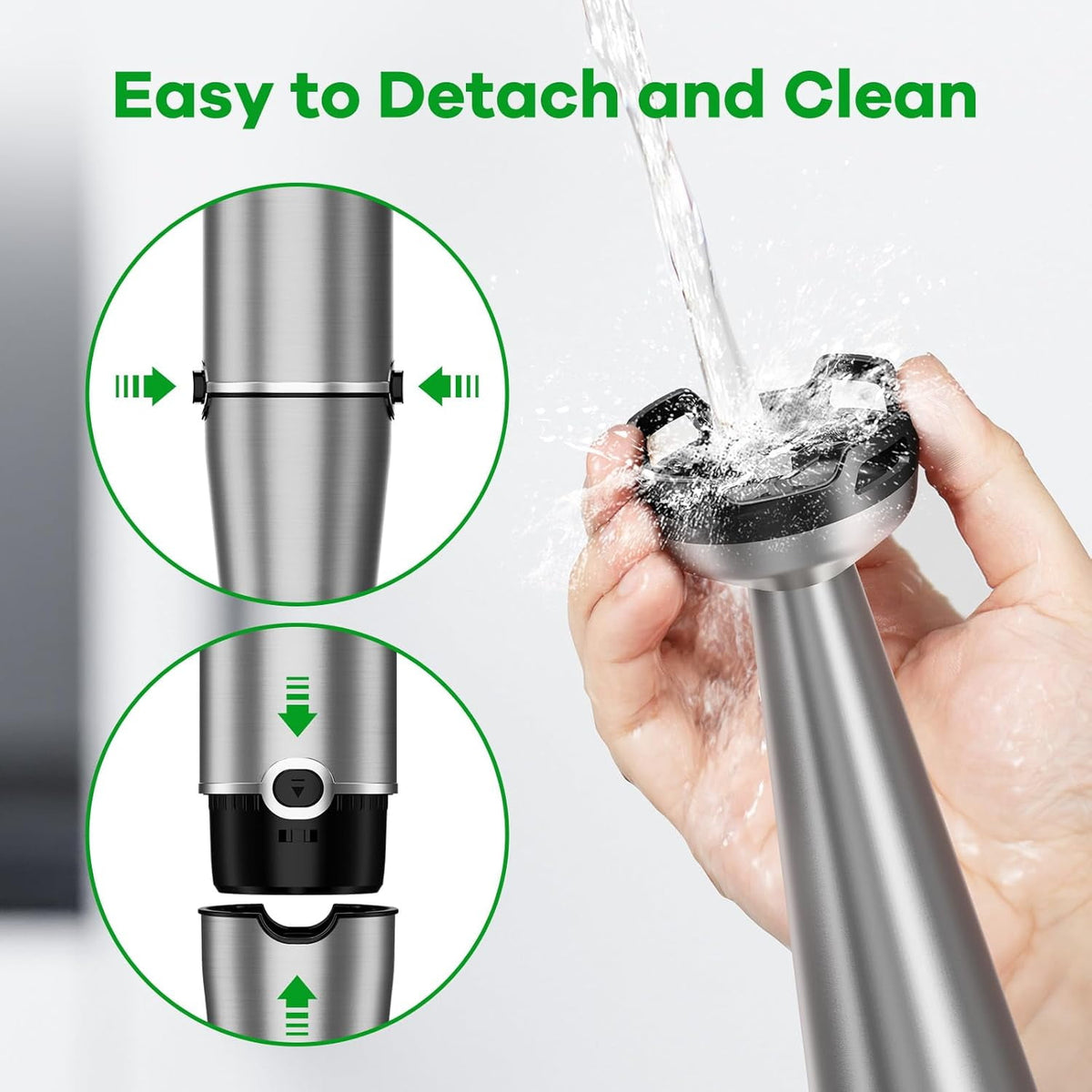 Bitrel Immersion Blender, 1100W 5-in-1 Multi-Speed Hand Blender with 21oz Beaker, Chopper, Whisk & Milk Frother, Ideal for Soup, Baby Food, Sauces, Smoothies & Purees