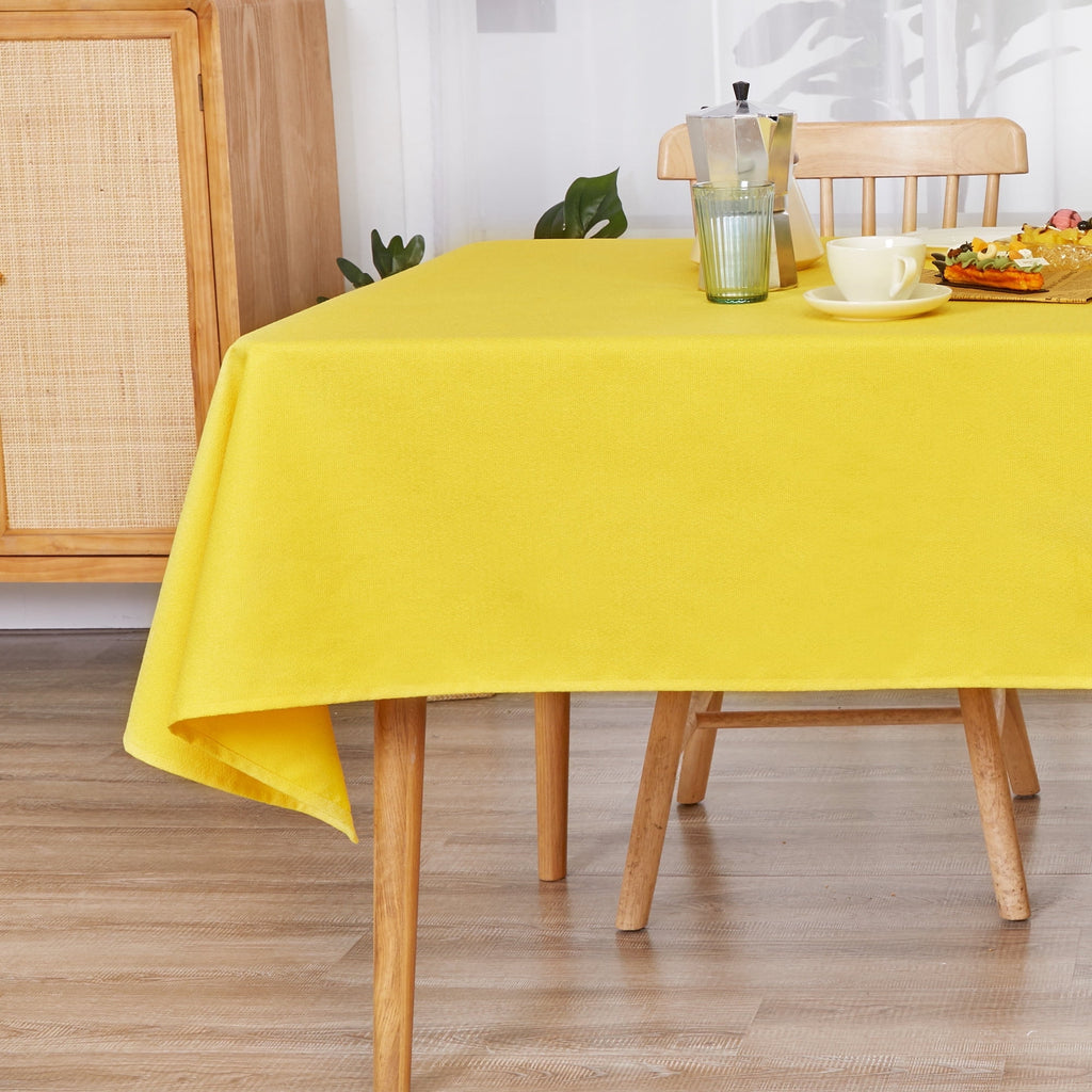 Deconovo Square Tablecloth with Waterproof Finish, Easy-Clean Polyester Table Cover, 54 x 54 Inch, Dark Gray