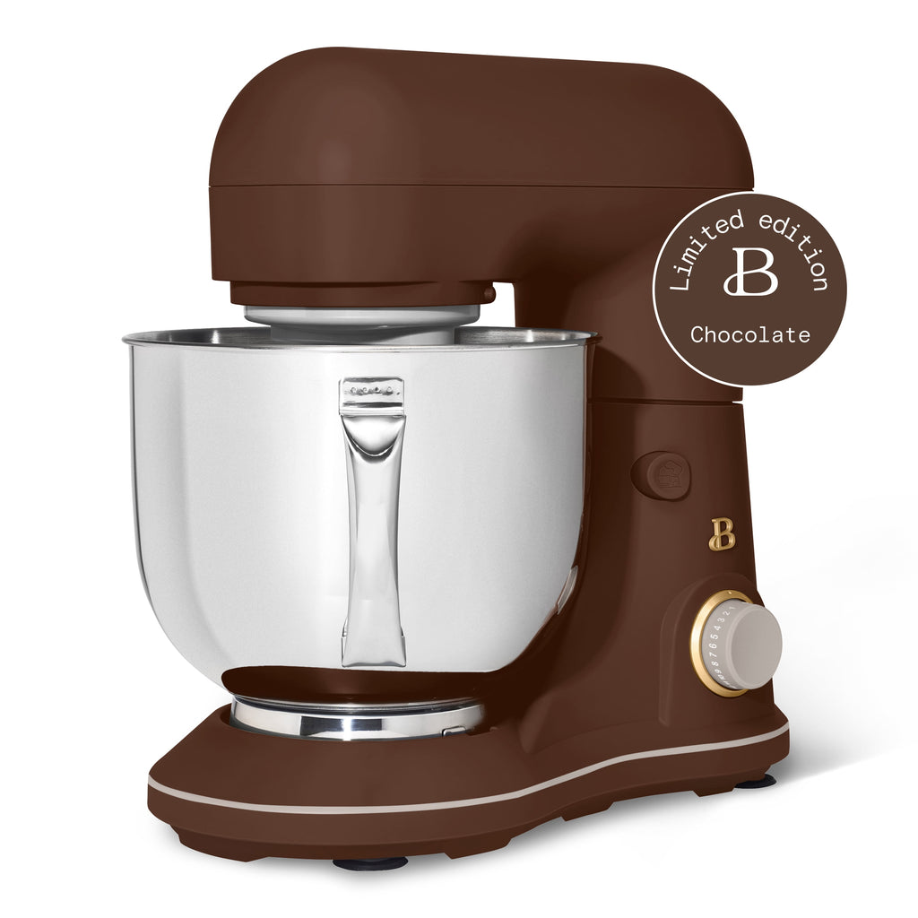 Beautiful 5.3 Qt Stand Mixer, Lightweight & Powerful with Tilt-Head, Chocolate by Drew Barrymore