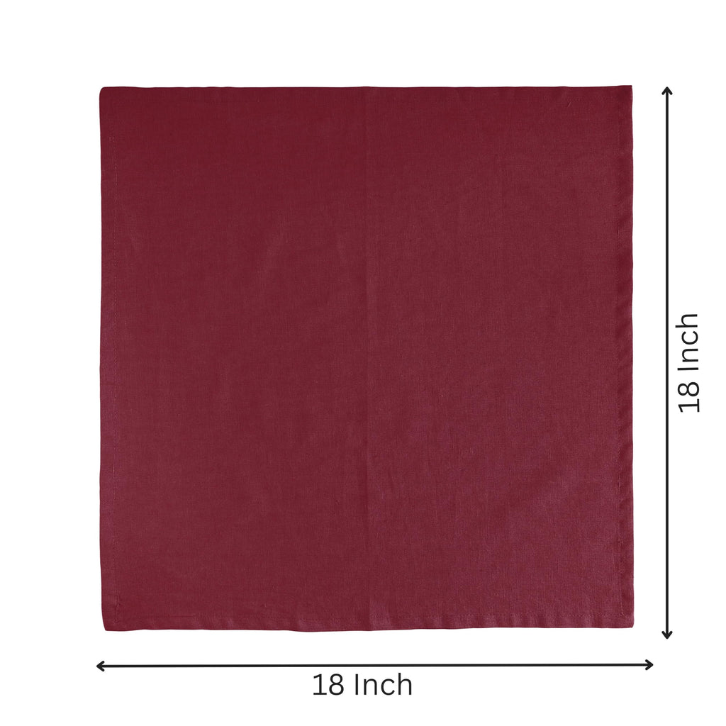Fingercraft Cloth Napkin, Solid Color Cotton Linen Blend Table Napkins, Soft and Absorbent Fabric, Set of 12, Blush Pink
