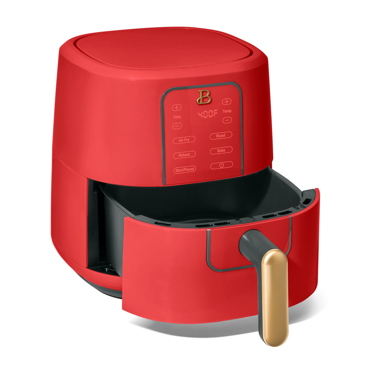 Beautiful 3 Qt Air Fryer with TurboCrisp Technology, EverGood Non-Toxic Ceramic Nonstick Coating, Chocolate by Drew Barrymore