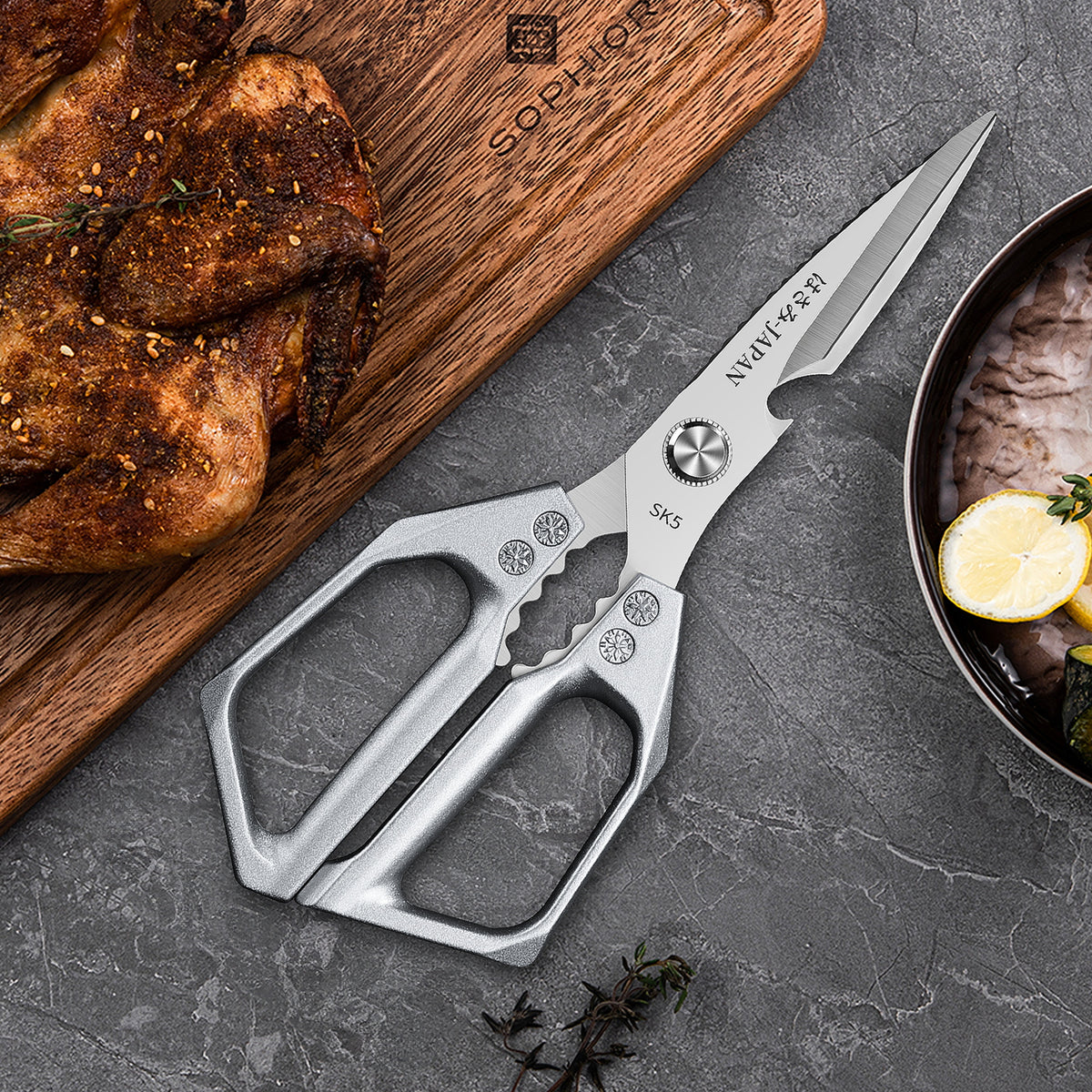 Plys Kitchen Shears Heavy Duty All-Purpose Stainless Steel Dishwasher Safe