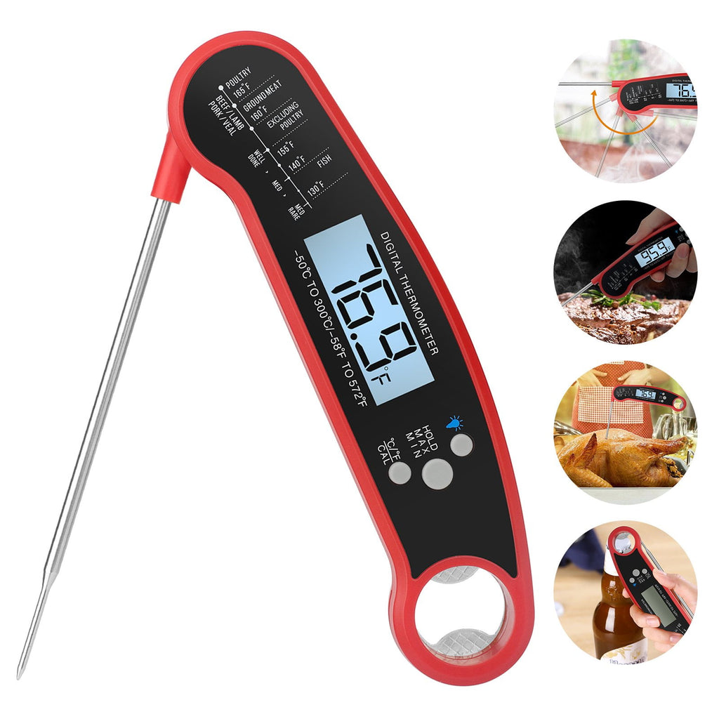 Scootworks Wireless Meat Thermometer Digital for Grill - Instant Read Grill Thermometer, Food Thermometer for Outdoor Cooking, BBQ Accessories, Cooking Thermometer for Kitchen