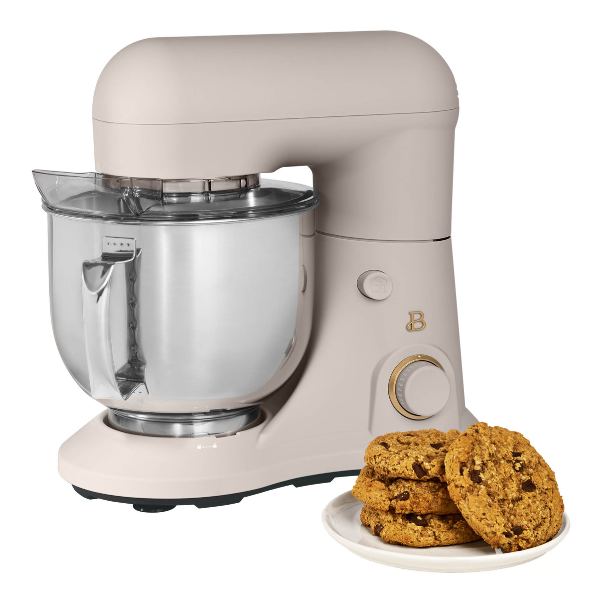 Beautiful 5.3 Qt Stand Mixer, Lightweight & Powerful with Tilt-Head, Chocolate by Drew Barrymore