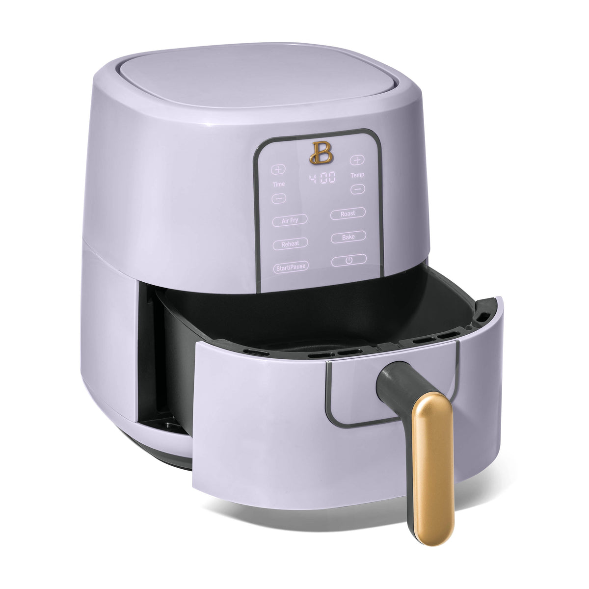 Beautiful 3 Qt Air Fryer with TurboCrisp Technology, EverGood Non-Toxic Ceramic Nonstick Coating, Chocolate by Drew Barrymore