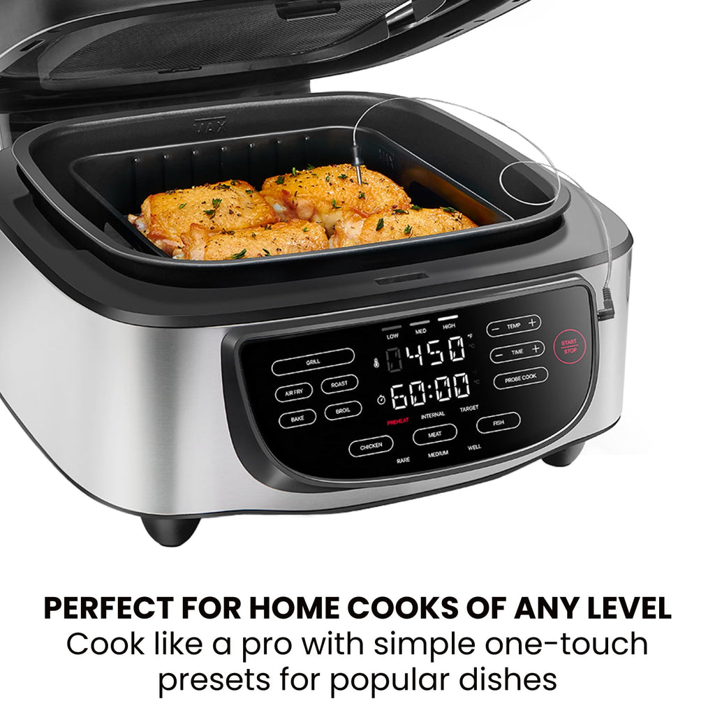 Vaparinckl 5QT Air Fryer, 8-in-1 Electric Hot Oven with Digital Touch Control, Visible Window, Nonstick & Dishwasher Safe Basket, Black